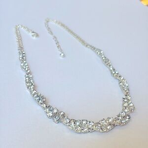 Vintage Genuine Austrian Crystal Twist Adjustable Size Formal Bridal Necklace